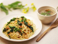 菜の花と桜えびのパスタ